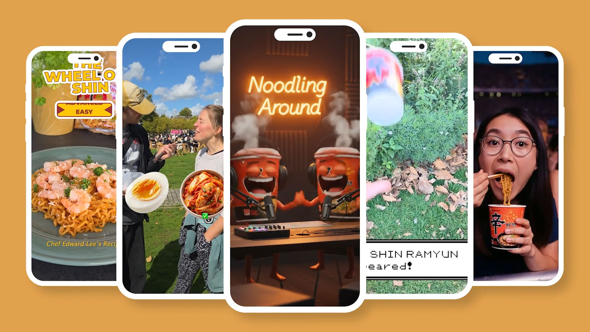 Screenshots of various socials